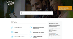 Desktop Screenshot of help.wisestamp.com
